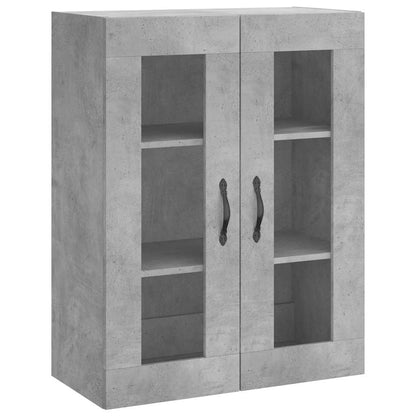 Wall Mounted Cabinet Concrete Grey 69.5x34x90cm Engineered Wood