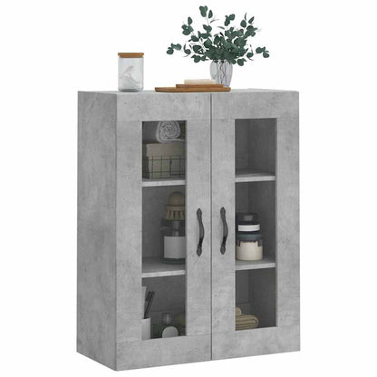 Wall Mounted Cabinet Concrete Grey 69.5x34x90cm Engineered Wood