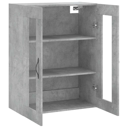 Wall Mounted Cabinet Concrete Grey 69.5x34x90cm Engineered Wood
