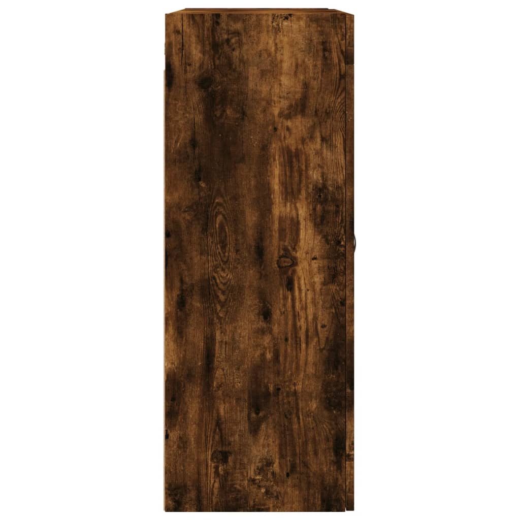 Wall Mounted Cabinet Smoked Oak 69.5x34x90 cm Engineered Wood