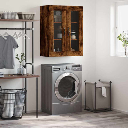 Wall Mounted Cabinet Smoked Oak 69.5x34x90 cm Engineered Wood