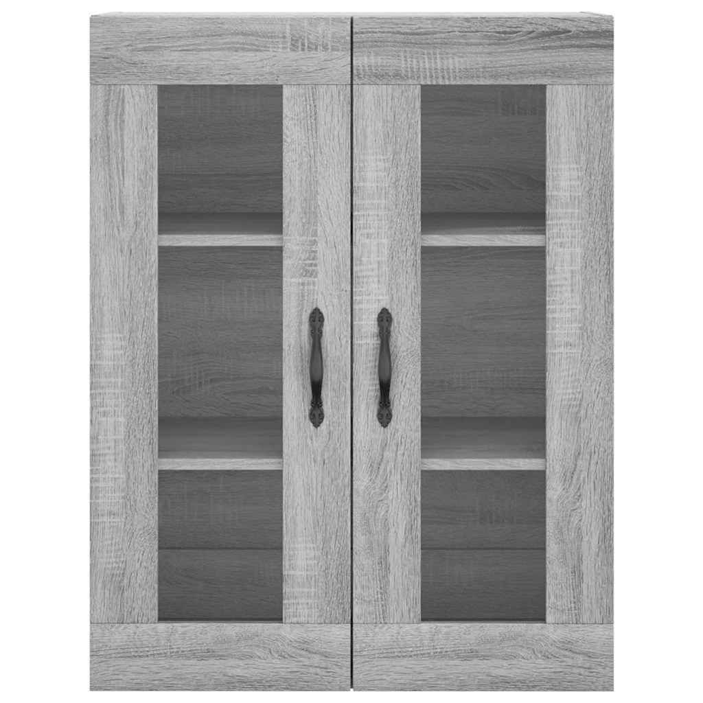 Wall Mounted Cabinet Grey Sonoma 69,5x34x90 cm Engineered Wood