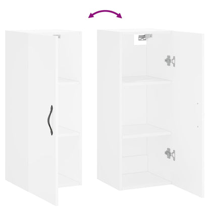 Wall Mounted Cabinet White 34,5x34x90 cm Engineered Wood