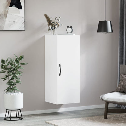 Wall Mounted Cabinet White 34,5x34x90 cm Engineered Wood