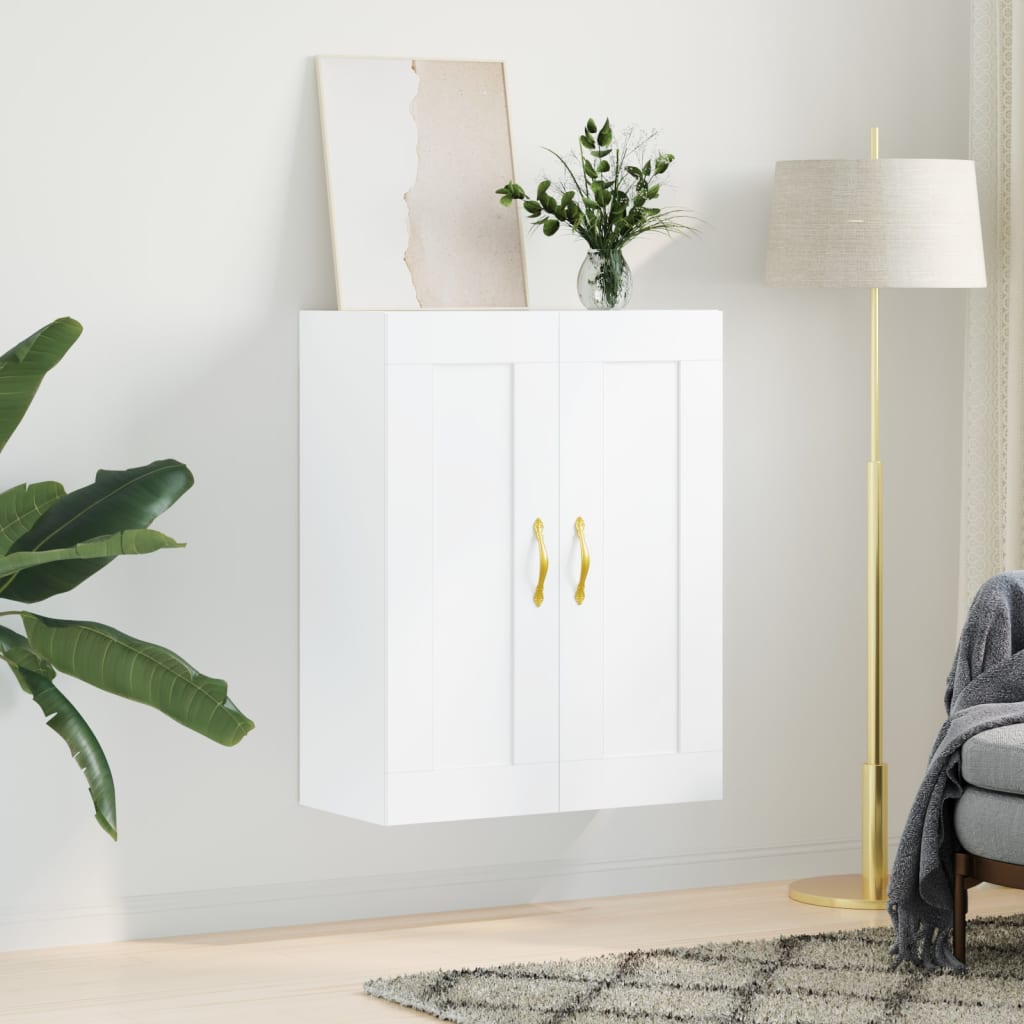 Wall Mounted Cabinet White 69,5x34x90 cm Engineered Wood
