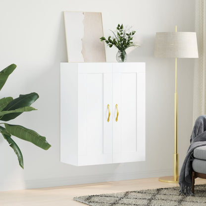 Wall Mounted Cabinet White 69,5x34x90 cm Engineered Wood