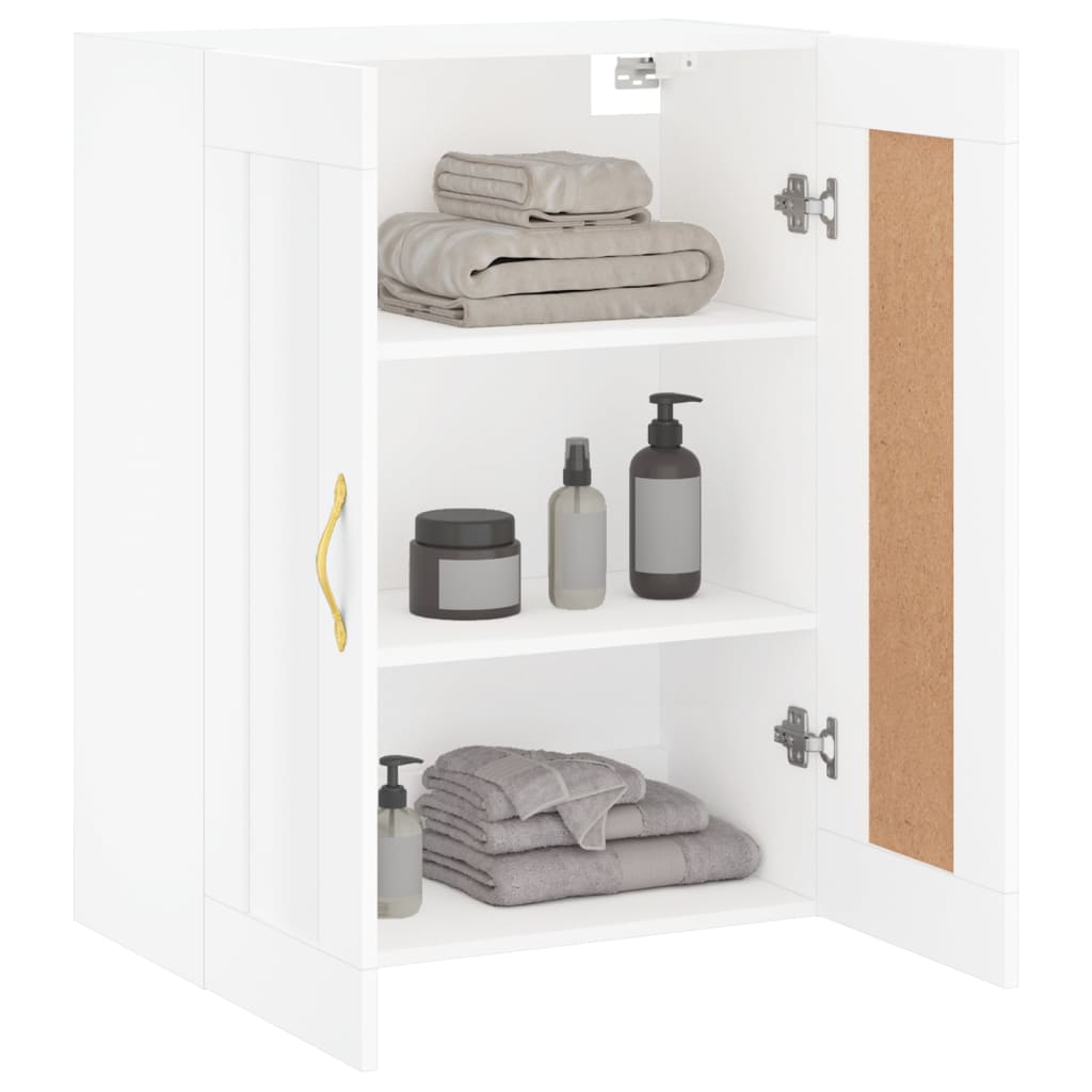 Wall Mounted Cabinet White 69,5x34x90 cm Engineered Wood