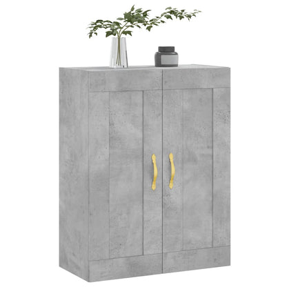 Wall Mounted Cabinet Concrete Grey 69.5x34x90cm Engineered Wood