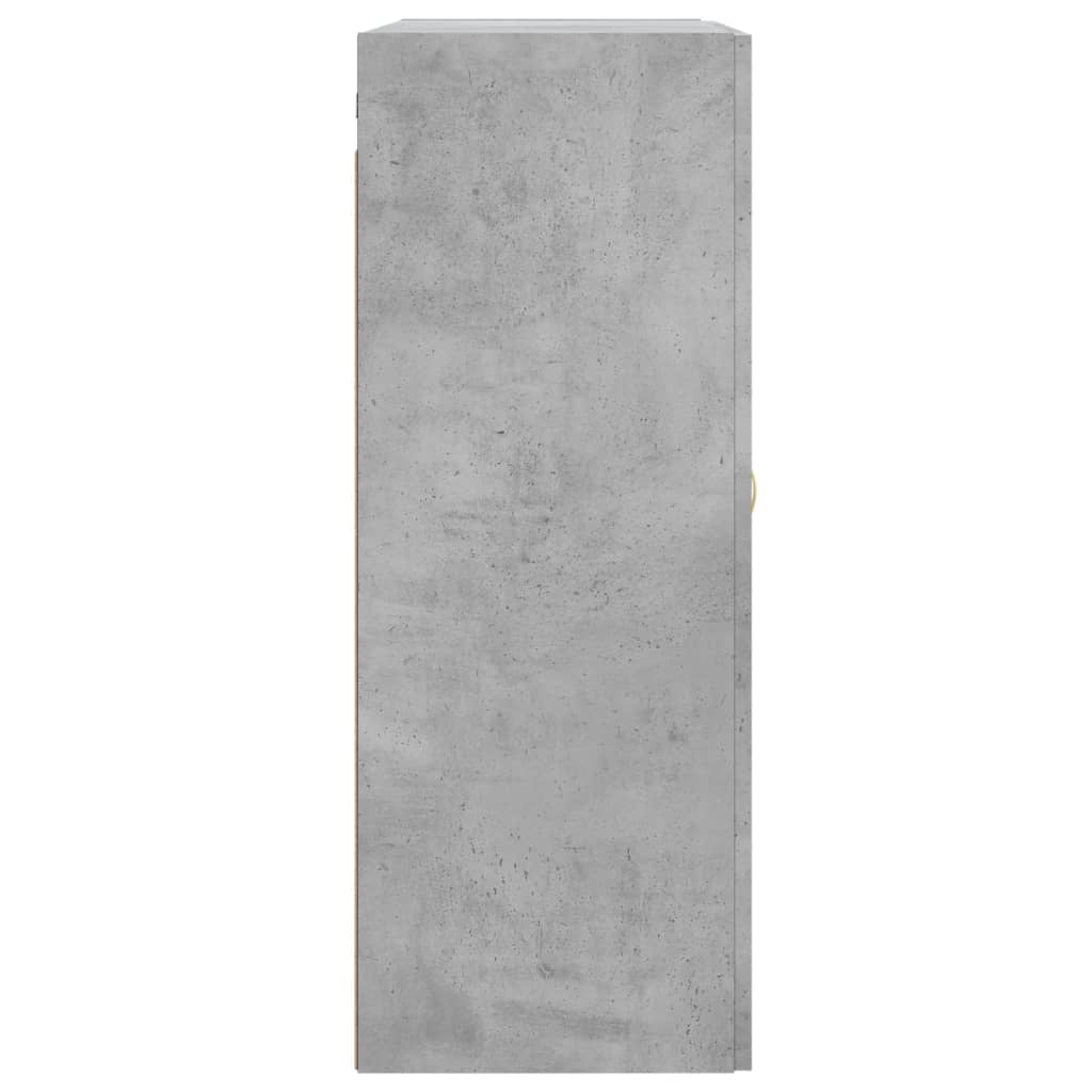 Wall Mounted Cabinet Concrete Grey 69.5x34x90cm Engineered Wood