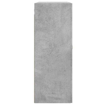 Wall Mounted Cabinet Concrete Grey 69.5x34x90cm Engineered Wood