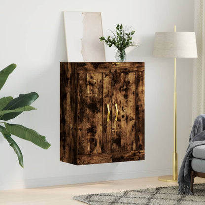 Wall Mounted Cabinet Smoked Oak 69,5x34x90 cm Engineered Wood