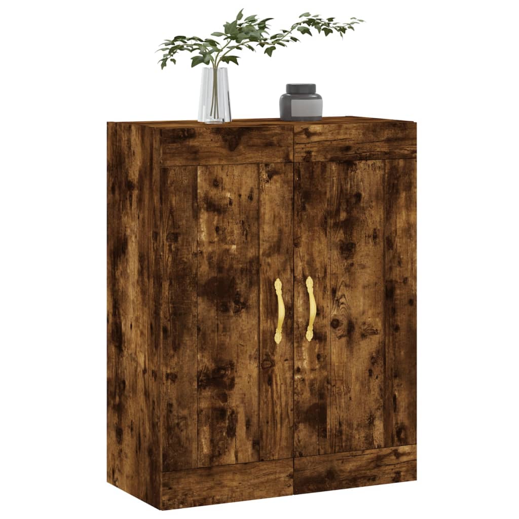 Wall Mounted Cabinet Smoked Oak 69,5x34x90 cm Engineered Wood