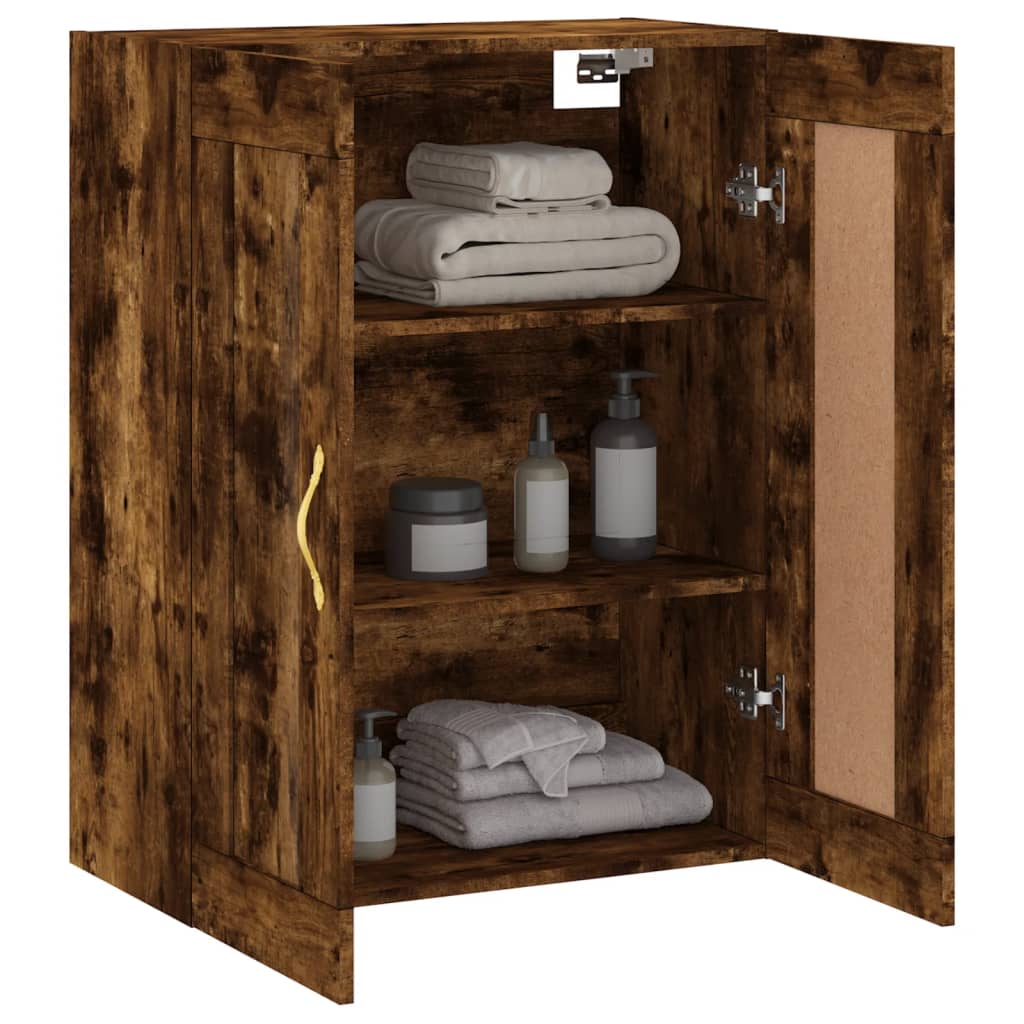 Wall Mounted Cabinet Smoked Oak 69,5x34x90 cm Engineered Wood