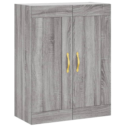 Wall Mounted Cabinet Grey Sonoma 69.5x34x90 cm Engineered Wood