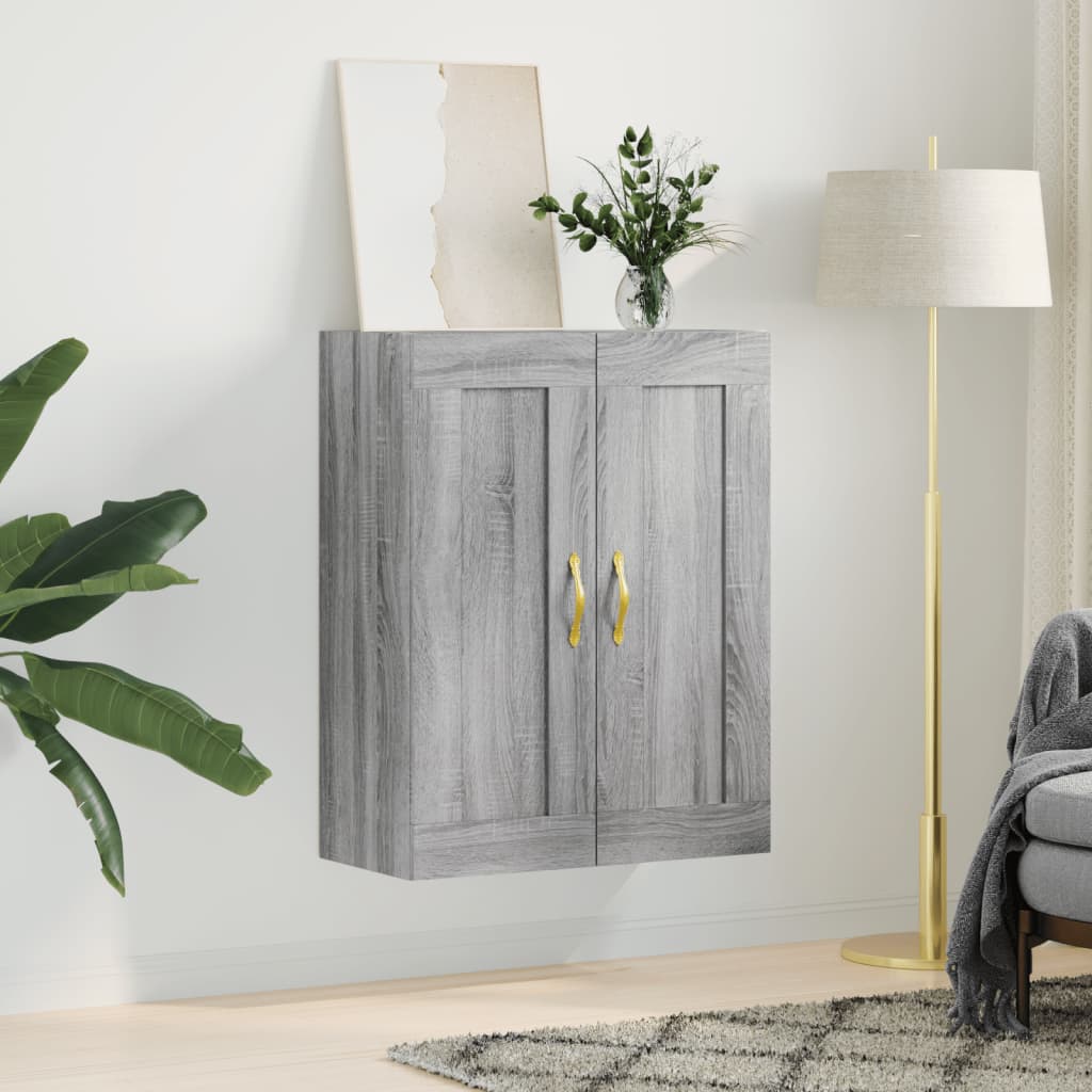 Wall Mounted Cabinet Grey Sonoma 69,5x34x90 cm Engineered Wood
