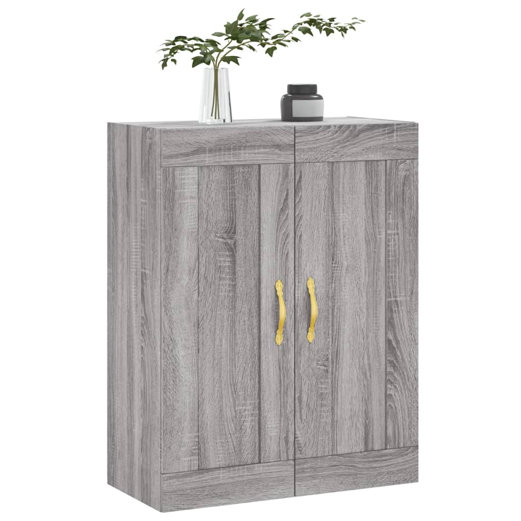 Wall Mounted Cabinet Grey Sonoma 69,5x34x90 cm Engineered Wood