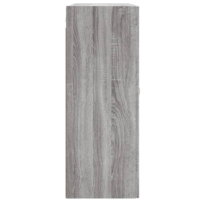 Wall Mounted Cabinet Grey Sonoma 69,5x34x90 cm Engineered Wood