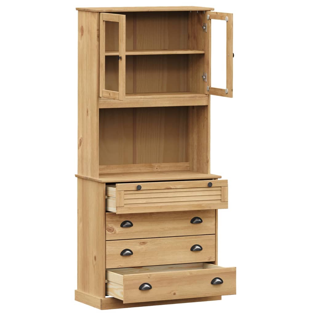 Highboard "VIGO" 80x40x176 cm Solid Wood Pine