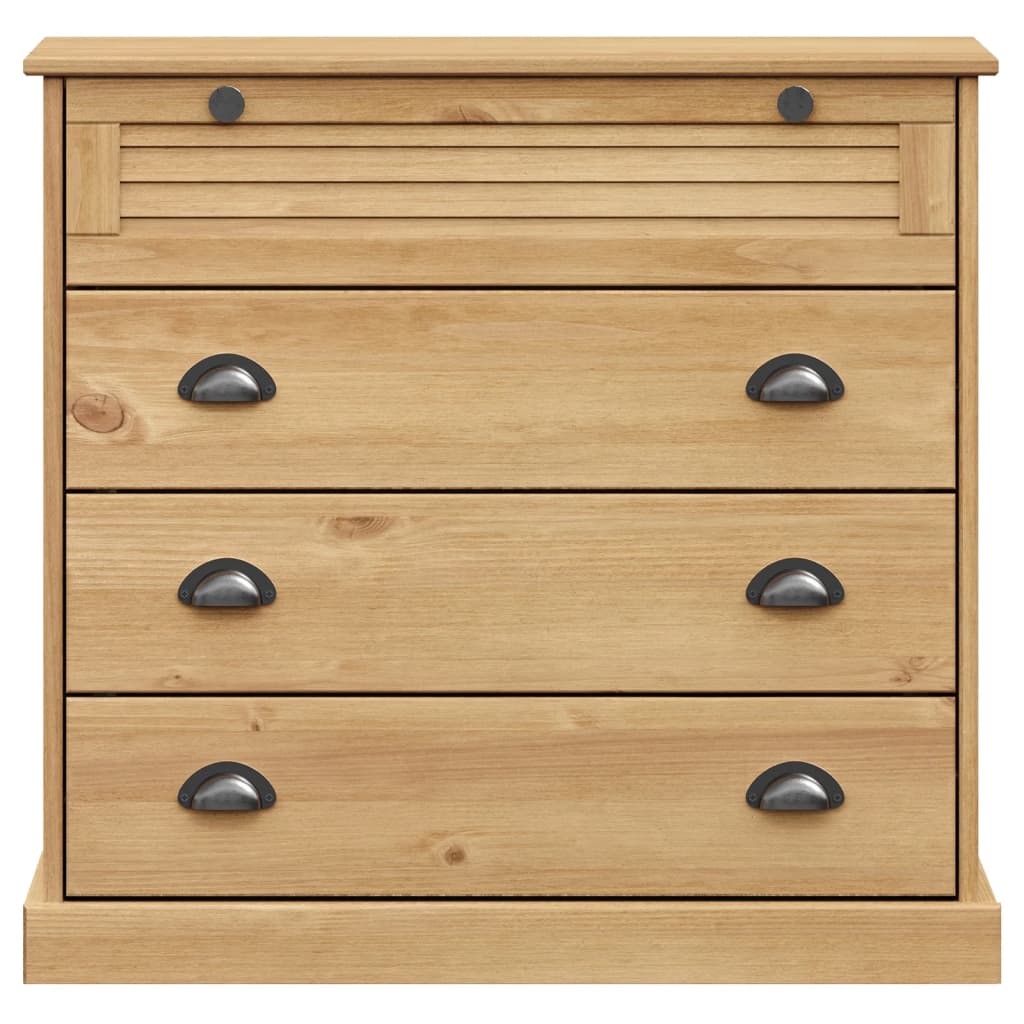 Highboard "VIGO" 80x40x176 cm Solid Wood Pine