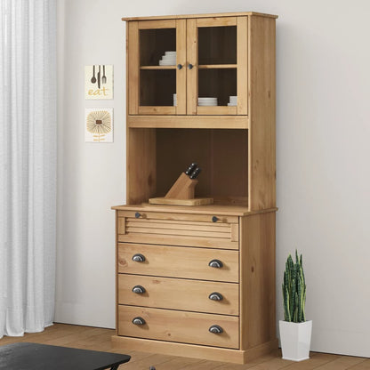 Highboard "VIGO" 80x40x176 cm Solid Wood Pine
