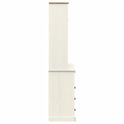 Highboard VIGO White 80x40x176 cm Solid Wood Pine
