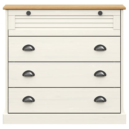 Highboard VIGO White 80x40x176 cm Solid Wood Pine