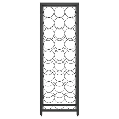 Wine Rack for 27 Bottles Black 34x18x100 cm Wrought Iron