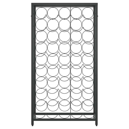Wine Rack for 45 Bottles Black 54x18x100 cm Wrought Iron
