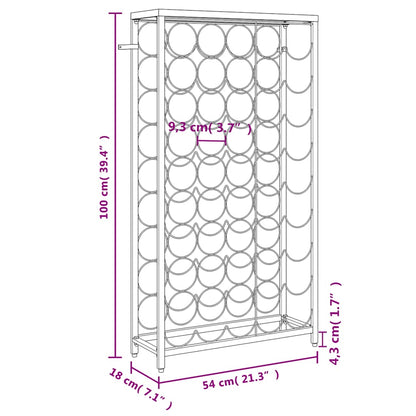 Wine Rack for 45 Bottles Black 54x18x100 cm Wrought Iron