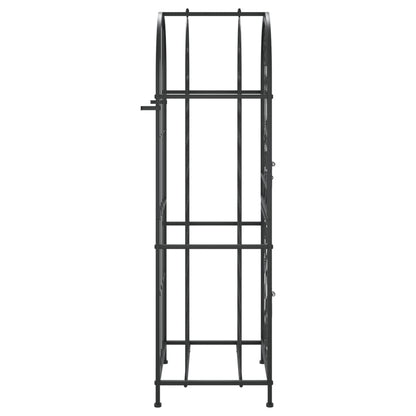 Wine Rack for 41 Bottles Black 45x36x120 cm Wrought Iron