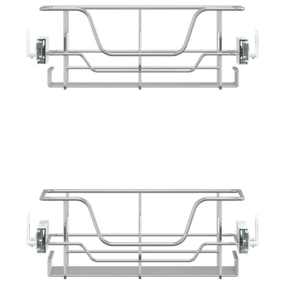 Pull-Out Wire Baskets 2 pcs Silver 45 cm