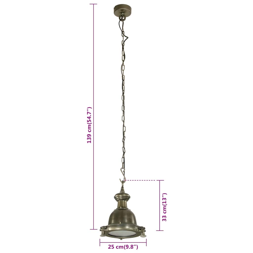 Pendant Lighting 25x25x139 cm Aluminium