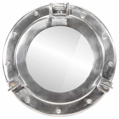  Porthole Mirror Wall Hanging Ø30 cm Aluminium and Glass