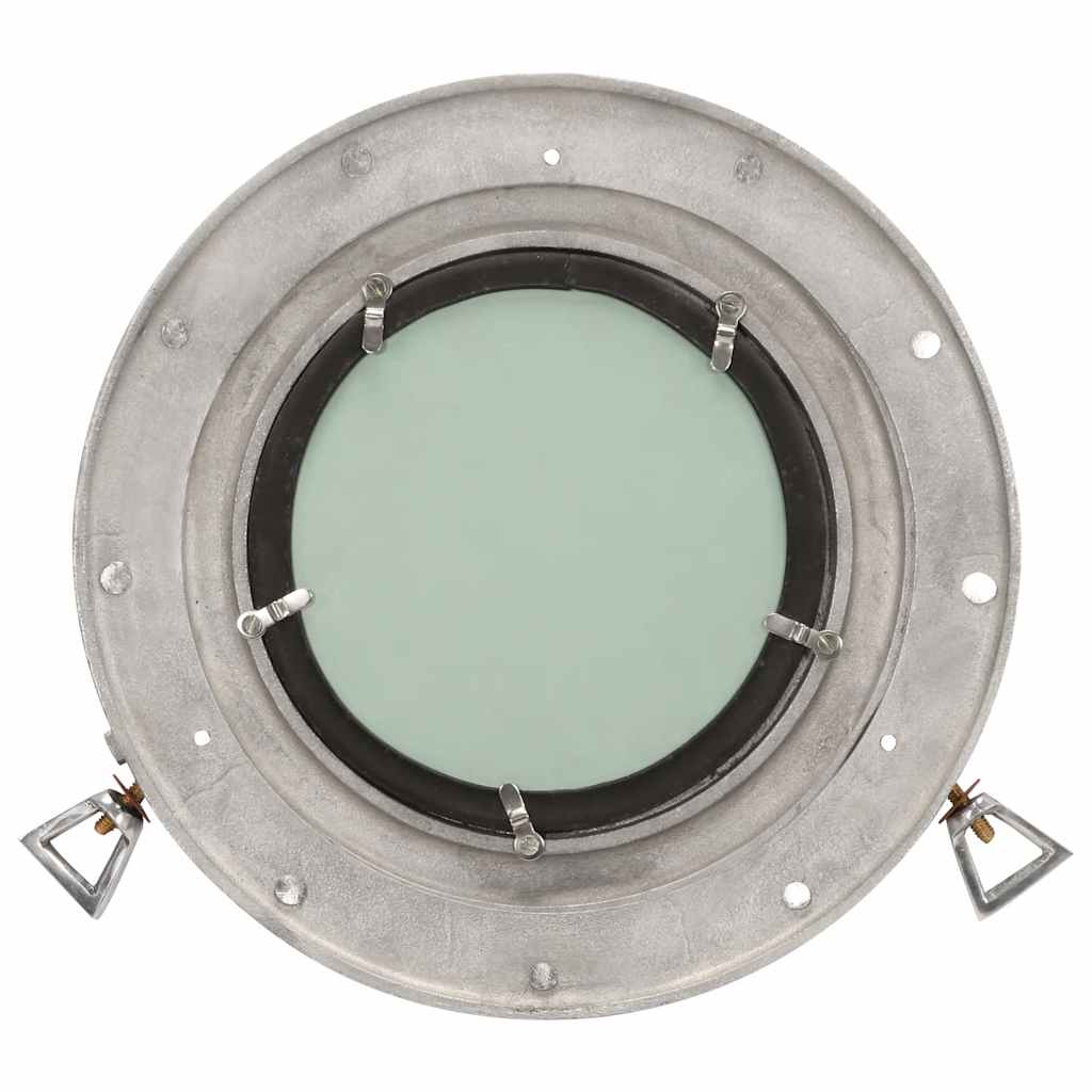  Porthole Mirror Wall Hanging Ø30 cm Aluminium and Glass