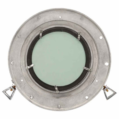 Porthole Mirror Wall Hanging Ø30 cm Aluminium and Glass