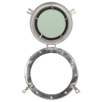  Porthole Mirror Wall Hanging Ø30 cm Aluminium and Glass