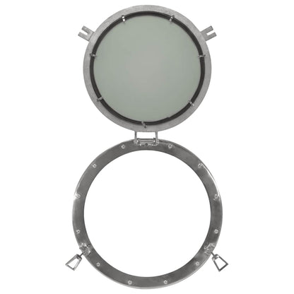  Porthole Mirror Wall Hanging Ø50 cm Aluminium and Glass