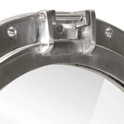  Porthole Mirror Wall Hanging Ø50 cm Aluminium and Glass