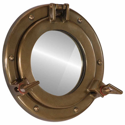  Porthole Mirror Wall Hanging Ø23 cm Aluminium and Glass
