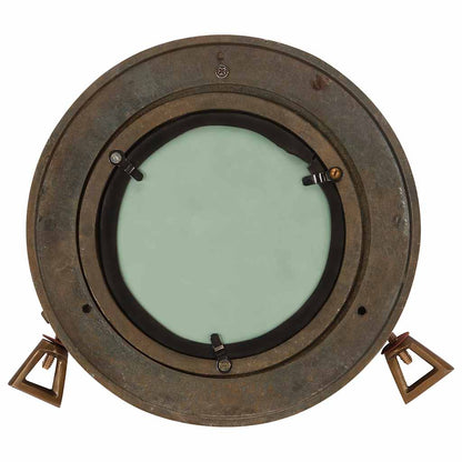  Porthole Mirror Wall Hanging Ø23 cm Aluminium and Glass