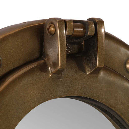 Porthole Mirror Wall Hanging Ø23 cm Aluminium and Glass