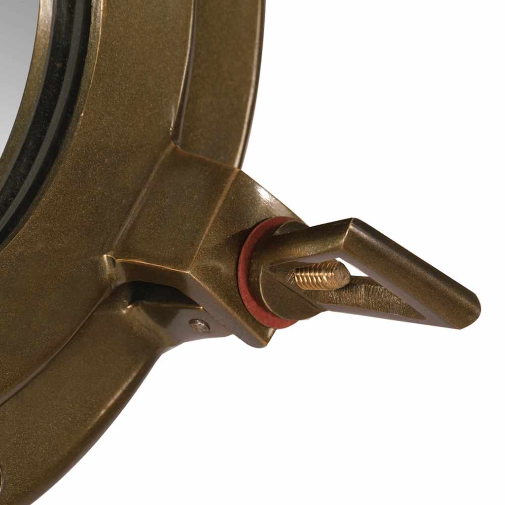  Porthole Mirror Wall Hanging Ø23 cm Aluminium and Glass