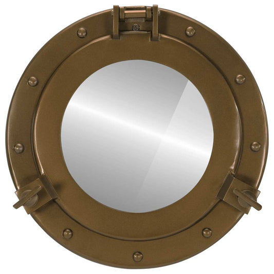  Porthole Mirror Wall Hanging Ø30 cm Aluminium and Glass