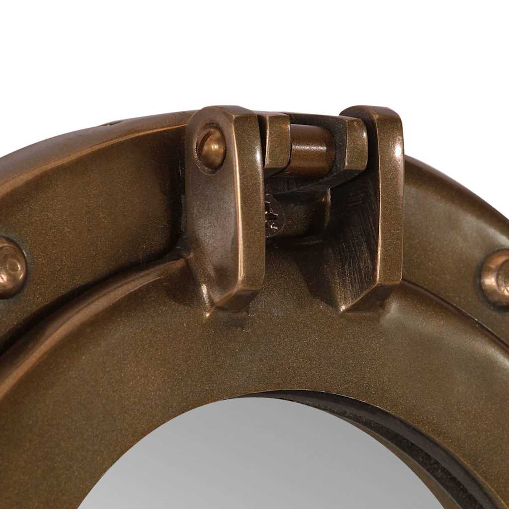  Porthole Mirror Wall Hanging Ø30 cm Aluminium and Glass