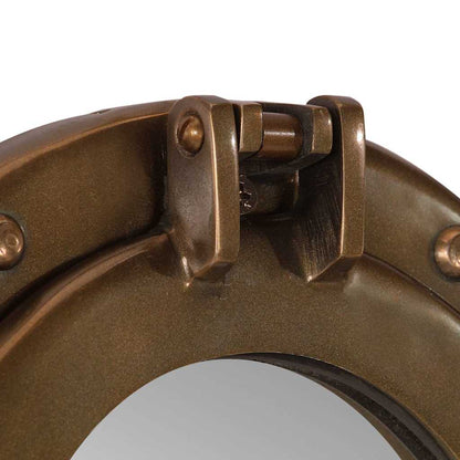  Porthole Mirror Wall Hanging Ø30 cm Aluminium and Glass