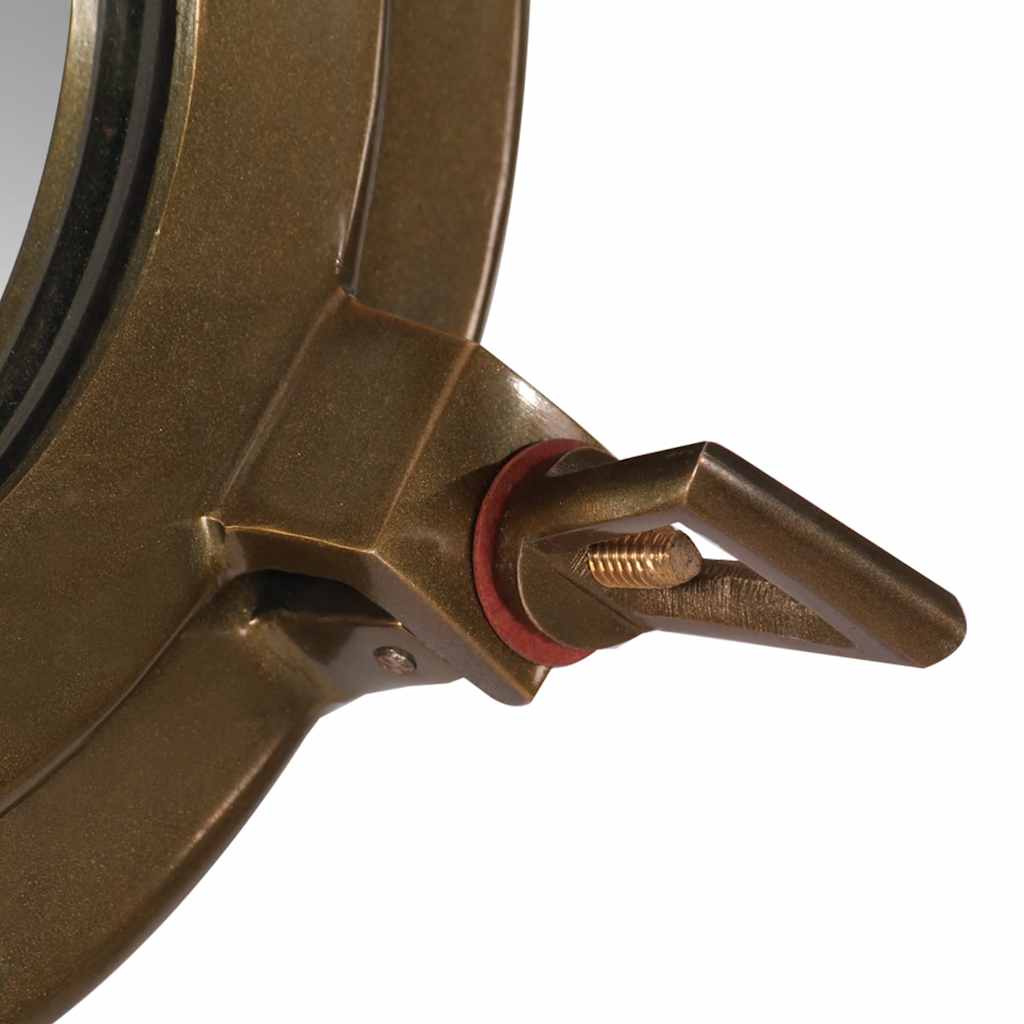  Porthole Mirror Wall Hanging Ø30 cm Aluminium and Glass