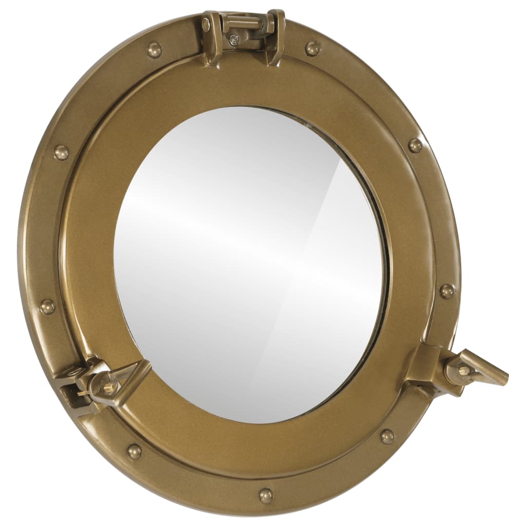  Porthole Mirror Wall Hanging Ø38 cm Aluminium and Glass