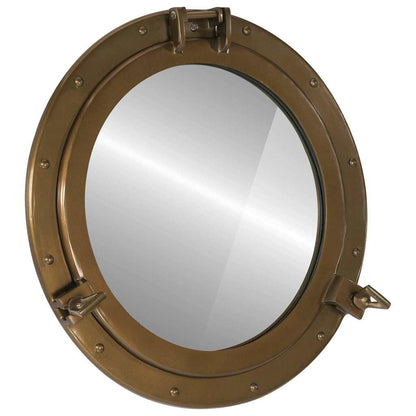  Porthole Mirror Wall Hanging Ø50 cm Aluminium and Glass