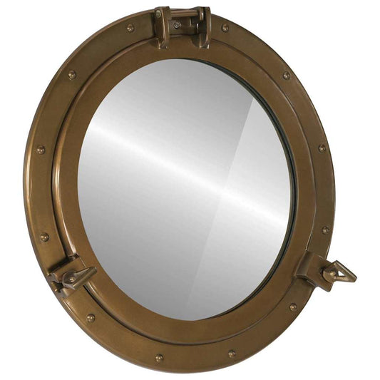  Porthole Mirror Wall Hanging Ø50 cm Aluminium and Glass
