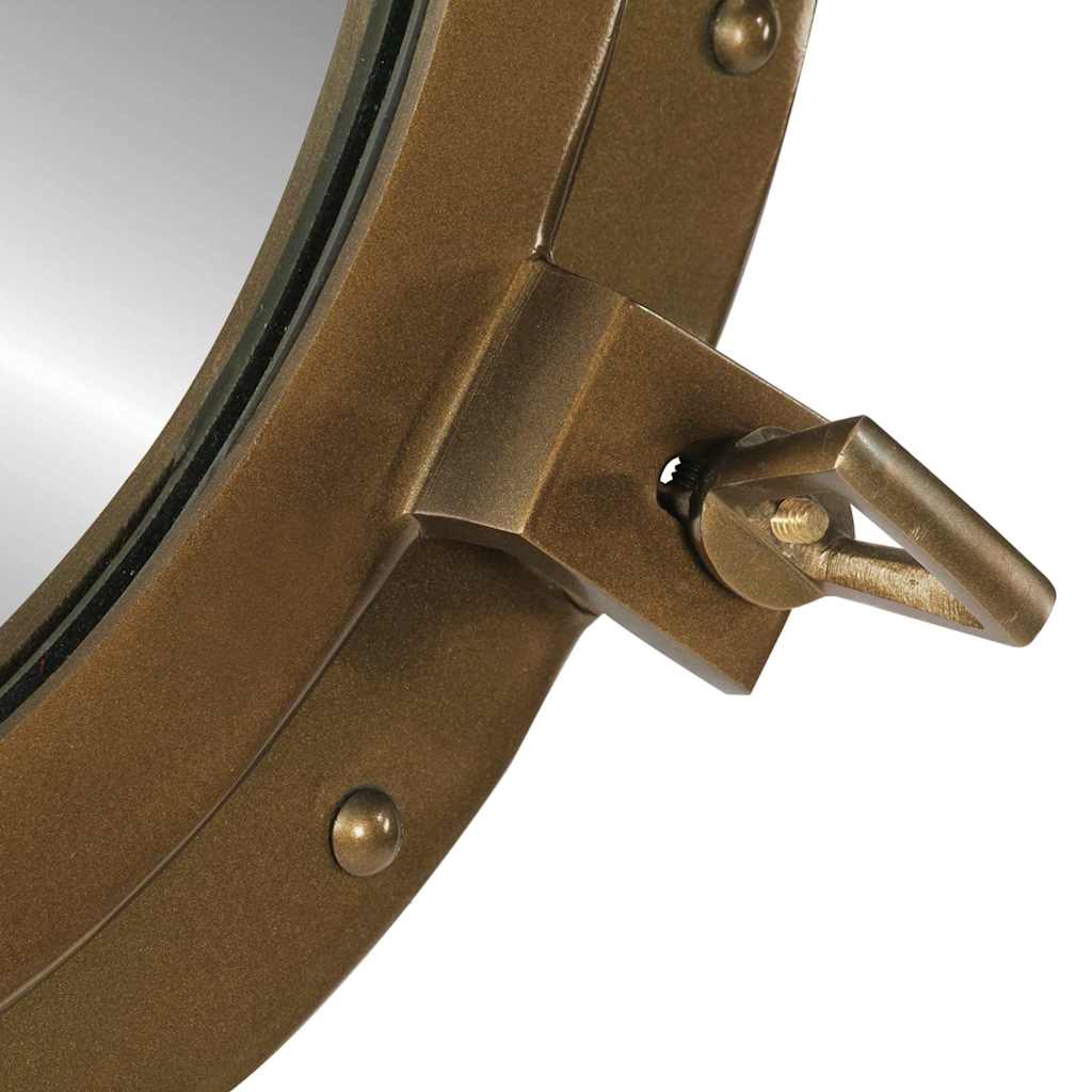  Porthole Mirror Wall Hanging Ø50 cm Aluminium and Glass